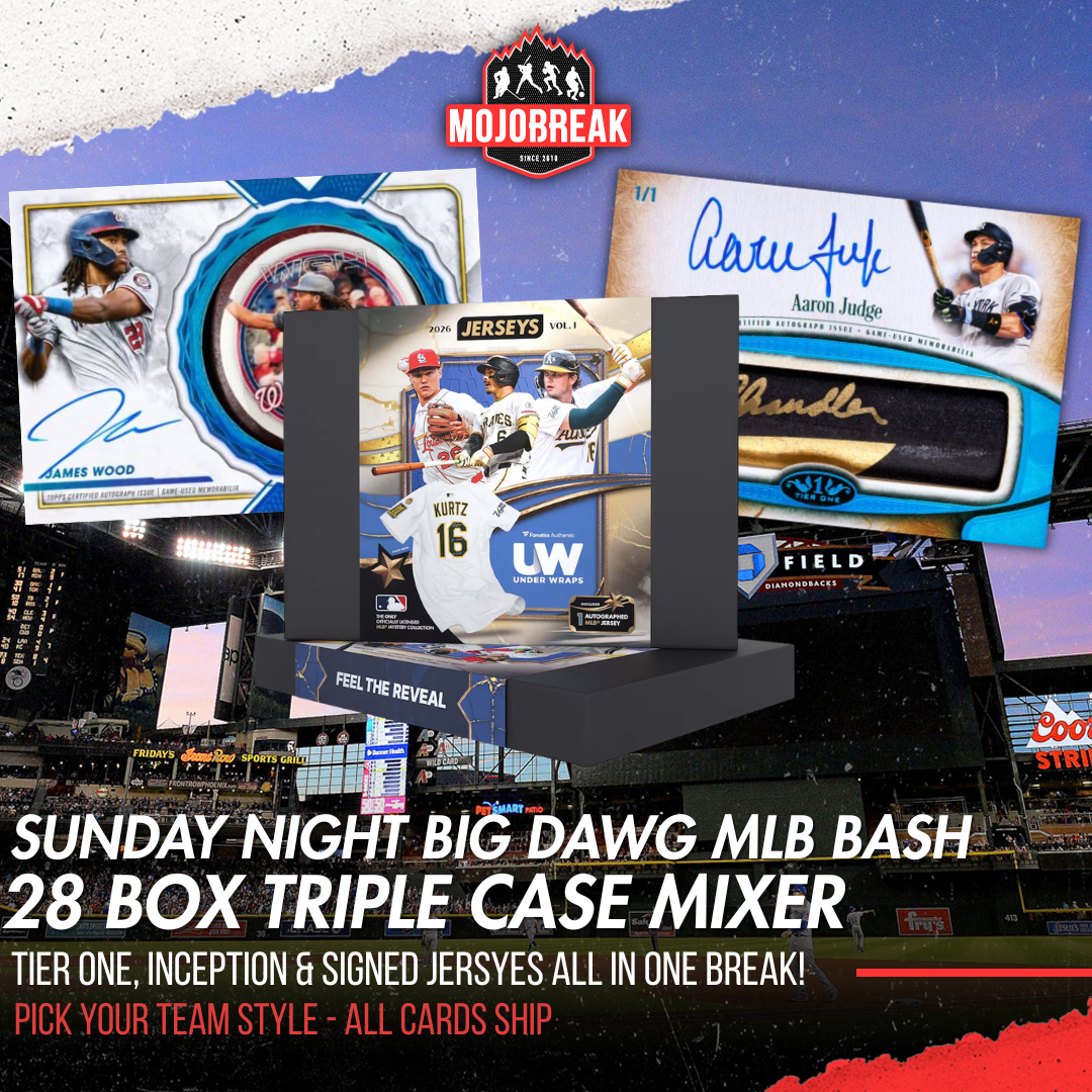Sunday Night Big Dawg MLB Tier Inception Jersey Bash 28 Box Triple Case Pick Your Team #29
