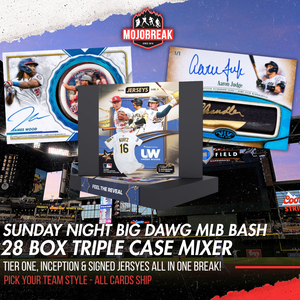 Sunday Night Big Dawg MLB Tier Inception Jersey Bash 28 Box Triple Case Pick Your Team #29