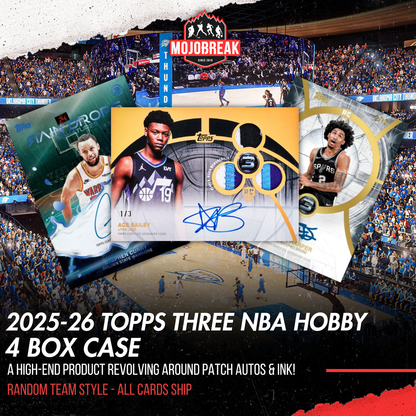 2025/26 Topps Three Basketball Hobby 4 Box Case Random Team #1