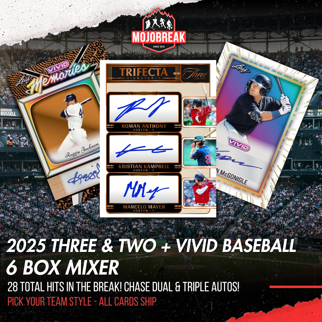 2025 Panini Three And Two & Leaf Vivid Baseball 6 Box Mixer Pick Your Team #1