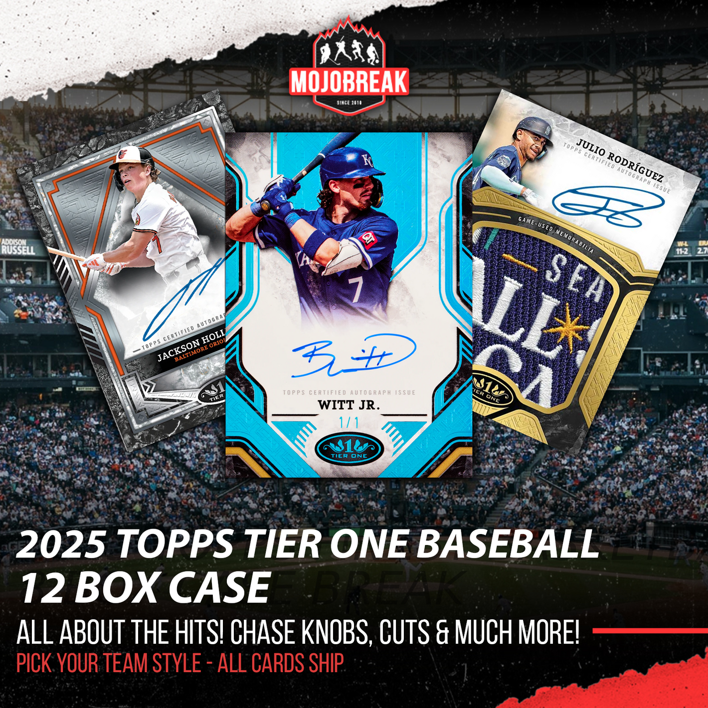 2025 Topps Tier One Baseball Hobby 12 Box Case Pick Your Team #1