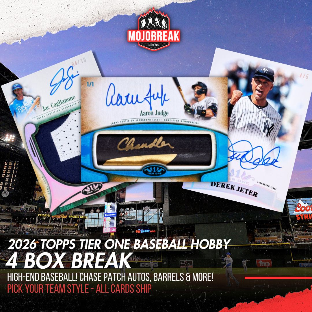 2026 Topps Tier One Baseball Hobby 4 Box Case Pick Your Team #2