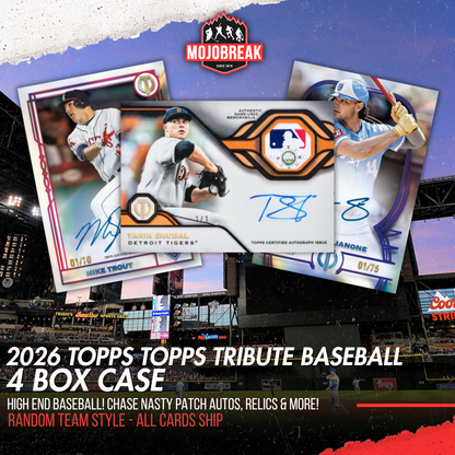 2026 Topps Tribute Baseball Hobby 4 Box Case Random Team #1