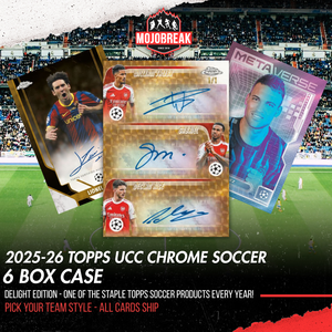 2025/26 Topps UEFA Club Competitions Chrome Soccer Delight 6 Box Case Pick Your Team #1