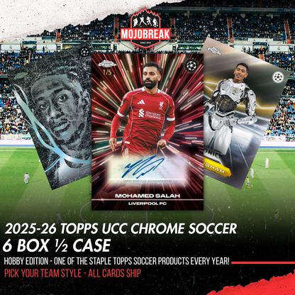 2025/26 Topps UEFA Club Competitions Chrome Soccer Hobby 6 Box Pick Your Team #2
