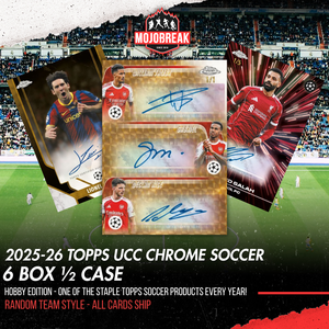 2025/26 Topps UEFA Club Competitions Chrome Soccer Hobby 6 Box Random Team #2