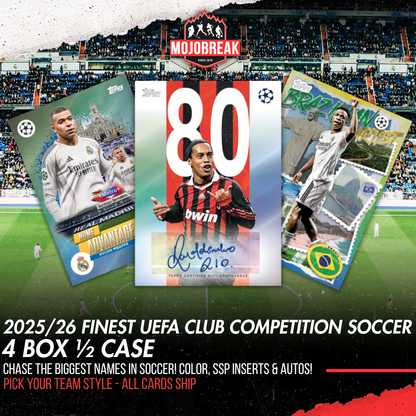 2025/26 Topps UEFA Club Competitions Finest Soccer Hobby 4 Box Pick Your Team #1