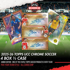 2025/26 Topps UEFA Club Competitions Chrome Soccer Jumbo 4 Box Pick Your Team #1