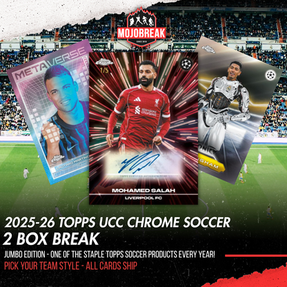 2025/26 Topps UEFA Club Competitions Chrome Soccer Jumbo 2 Box Pick Your Team #2