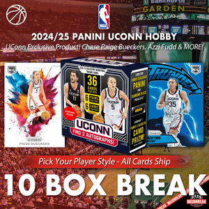 2024-25 Panini UConn Collegiate Basketball Hobby Box 10 Box Pick Your Player #1