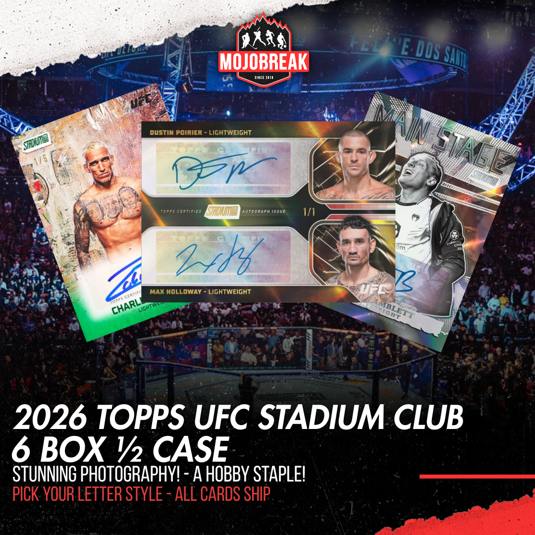 2026 Topps UFC Stadium Club Hobby 6 Box Half Case Pick Your Letter #4