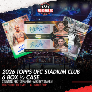 2026 Topps UFC Stadium Club Hobby 6 Box Half Case Pick Your Letter #4