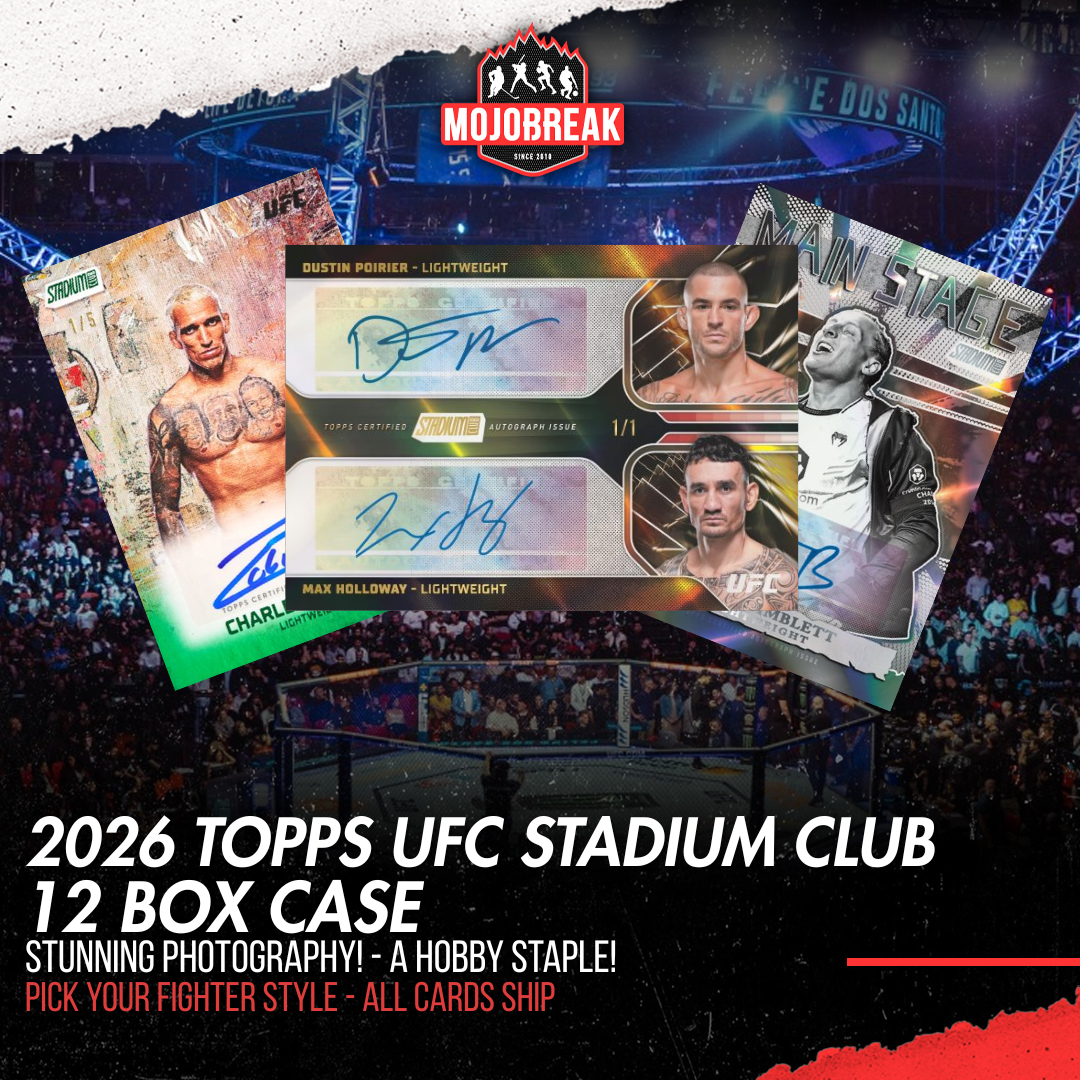 2026 Topps UFC Stadium Club Hobby 12 Box Case Pick Your Fighter #1