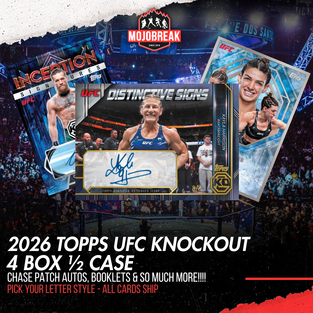 2026 Topps UFC Knockout Hobby 4 Box Half Case Pick Your Letter #2