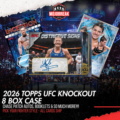 2026 Topps UFC Knockout Hobby 8 Box Case Pick Your Fighter #2