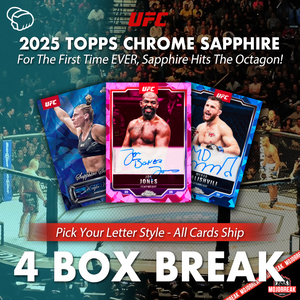 2025 Topps Chrome UFC Sapphire 4 Box Pick Your Letter #4