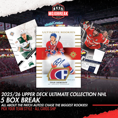 2025/26 Upper Deck Ultimate Collection Hockey Hobby 5 Box Pick Your Team #1