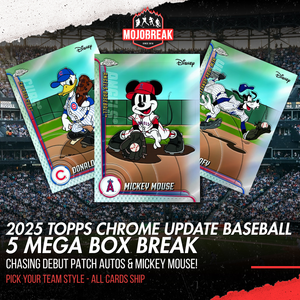 2025 Topps Chrome Update Series Baseball Fanatics Exclusive Mega 5 Box PYT #1