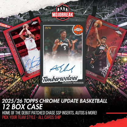 2025/26 Topps Chrome Update Series Basketball Hobby 12 Box Case Pick Your Team #1