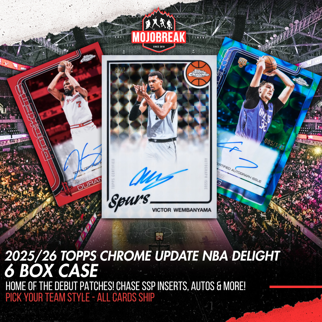 2025/26 Topps Chrome Update Series Basketball Delight 6 Box Case Pick Your Team #1