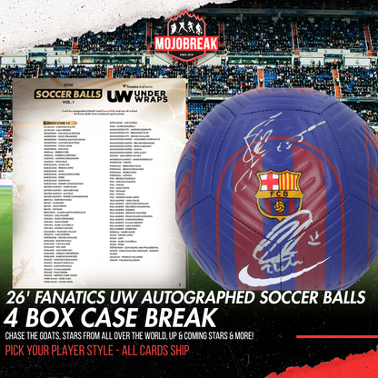 2026 Under Wraps Autographed Soccer Balls 4 Box Case Pick Your Player #1