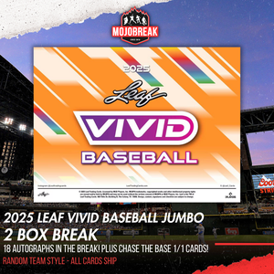 2025 Leaf Vivid Baseball Jumbo 2 Box Random Team #2