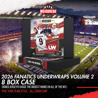 2026 Fanatics Under Wraps NFL Jerseys Volume Two 8 Box Case Pick Your Team #2