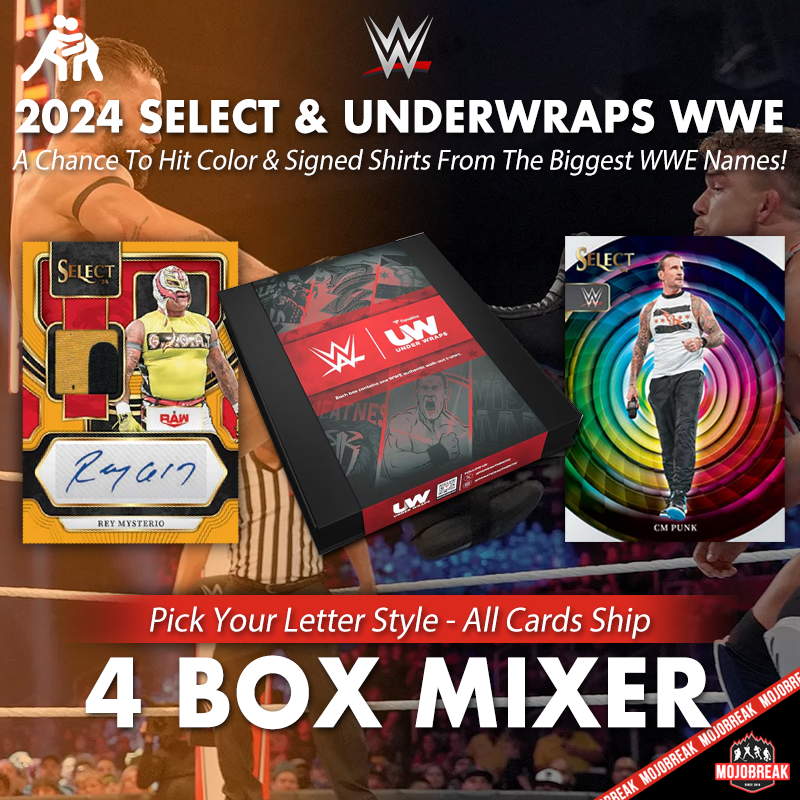 2024 Panini Select & Fanatics Underwraps WWE Hobby 4 Box Mixer Pick Your Letter #9