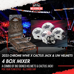 2025 Topps Chrome WWE x Cactus Jack & Underwraps 4 Box Mixer Pick Your Letter #3