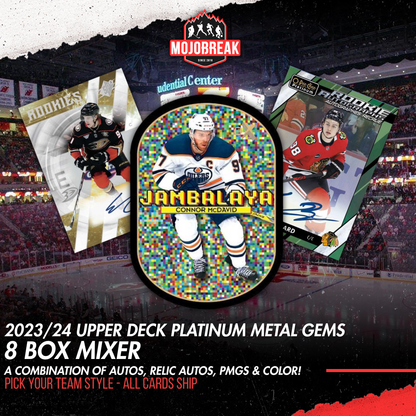 2023-24 Upper Deck Platinum Metal Gems NHL 8 Box Mixer Pick Your Team #1