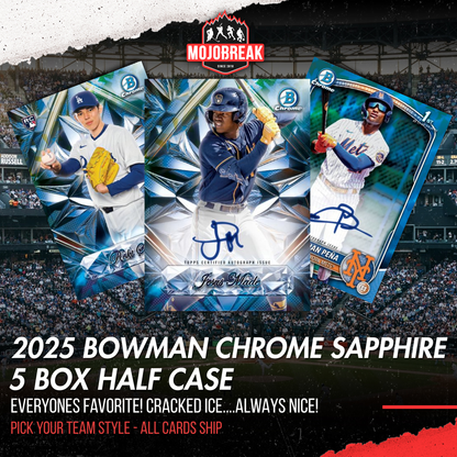2025 Bowman Chrome Sapphire Baseball 5 Box Pick Your Team #2