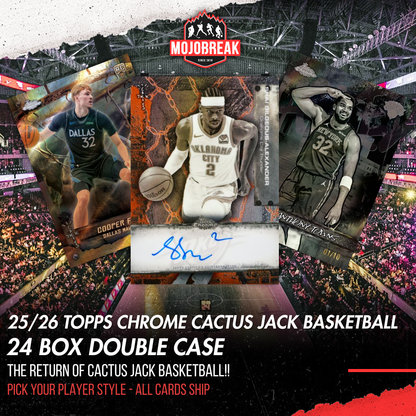 2025/26 Topps Chrome Cactus Jack Basketball 24 Box Double Case Pick Your Player #1