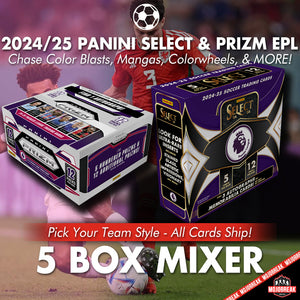 2024/25 Panini Prizm & Select Premier League Hobby 5 Box Mixer Pick Your Team #5