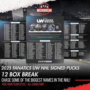2025 Fanatics Under Wraps Autographed NHL Hockey Pucks 12 Box Pick Your Team #3