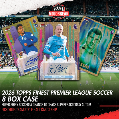 2026 Topps Finest Premier League Soccer Hobby 8 Box Case Pick Your Team #6