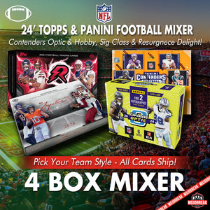 24' Topps & Panini Contenders Signature Resurgence Optic NFL 4 Box Mixer Pick Your Team #1