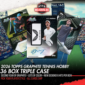 2026 Topps Graphite Tennis Hobby 36 Box Triple Case Pick Your Player #1