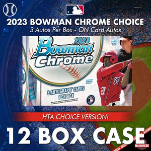 2023 Bowman Chrome HTA Choice 12 Box Case Random Team #3
