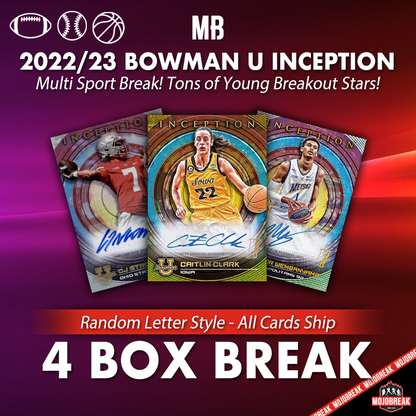 2022/23 Bowman University Inception 4 Box Random Letter #63