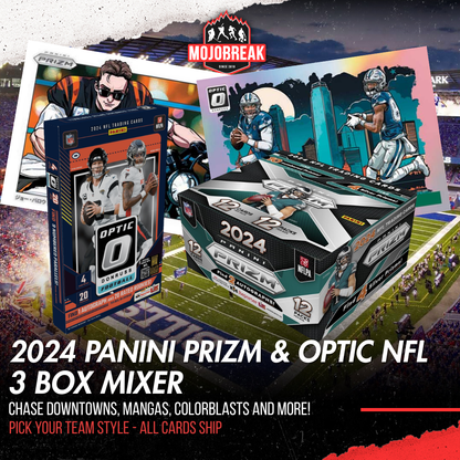 2024 Panini Prizm & Donruss Optic NFL Hobby 3 Box Mixer Pick Your Team #1