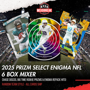 2025 Panini Select Prizm Enigma Football 6 Box Mixer Random Team #1