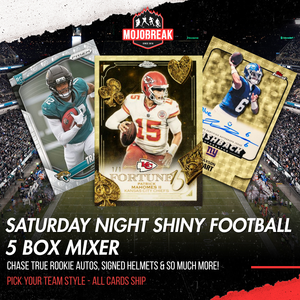 Saturday Night Shiny NFL Chrome Helmet Prizm 5 Box Mixer Pick Your Team #1
