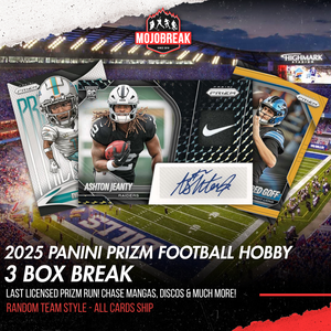 2025 Panini Prizm Hobby Football 3 Box Random Team #1