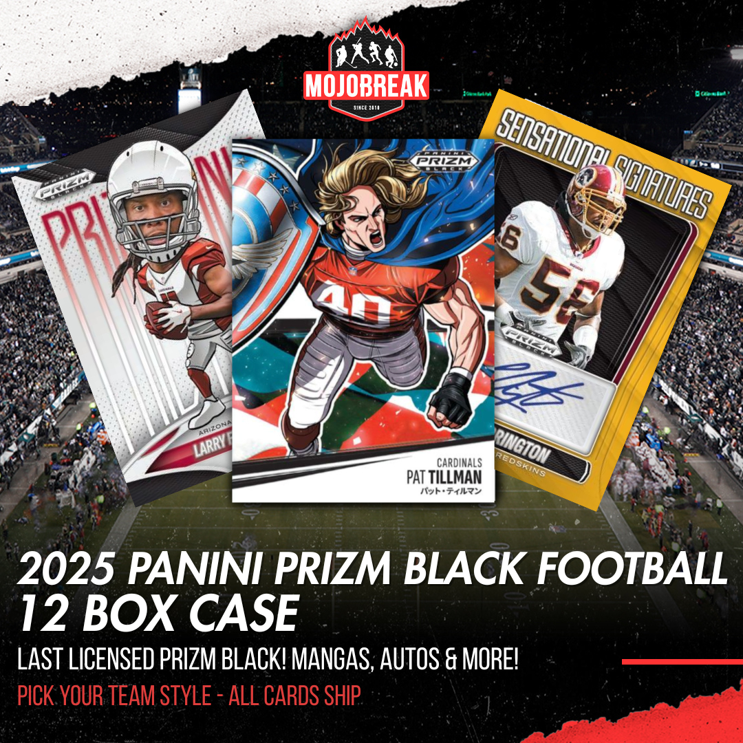 2025 Panini Prizm Black Football Hobby 12 Box Case Pick Your Team #1