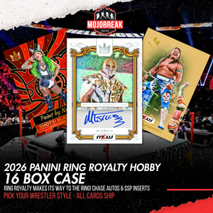 2026 Panini Ring Royalty Major League Wrestling Hobby 16 Box Case Pick Your Wrestler #1
