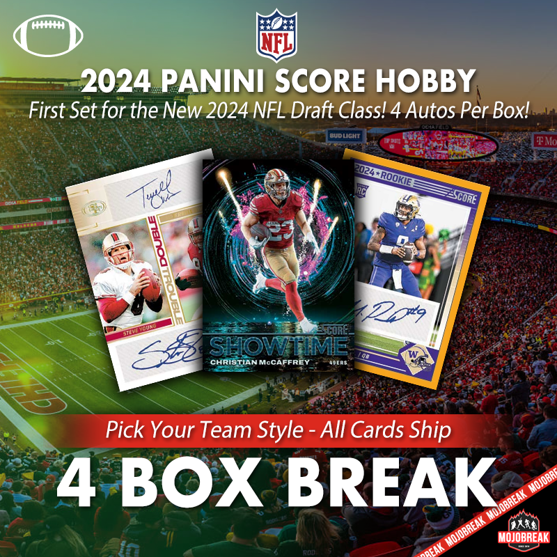 2024 Panini Score Football Hobby 4 Box Pick Your Team 6