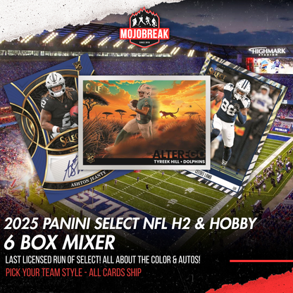 2025 Panini Select Football H2 & Hobby 6 Box Mixer Pick Your Team #6