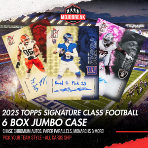 2025 Topps Signature Class Football Jumbo 6 Box Case Pick Your Team #1