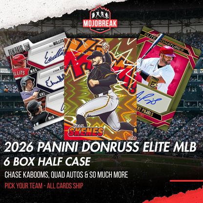 2026 Panini Donruss Elite Baseball Hobby 6 Box Half Case Pick Your Team #2