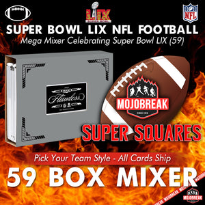 2025 Super Squares - Super Bowl LIX NFL Football 59 Box Mega Mixer Pick Your Team